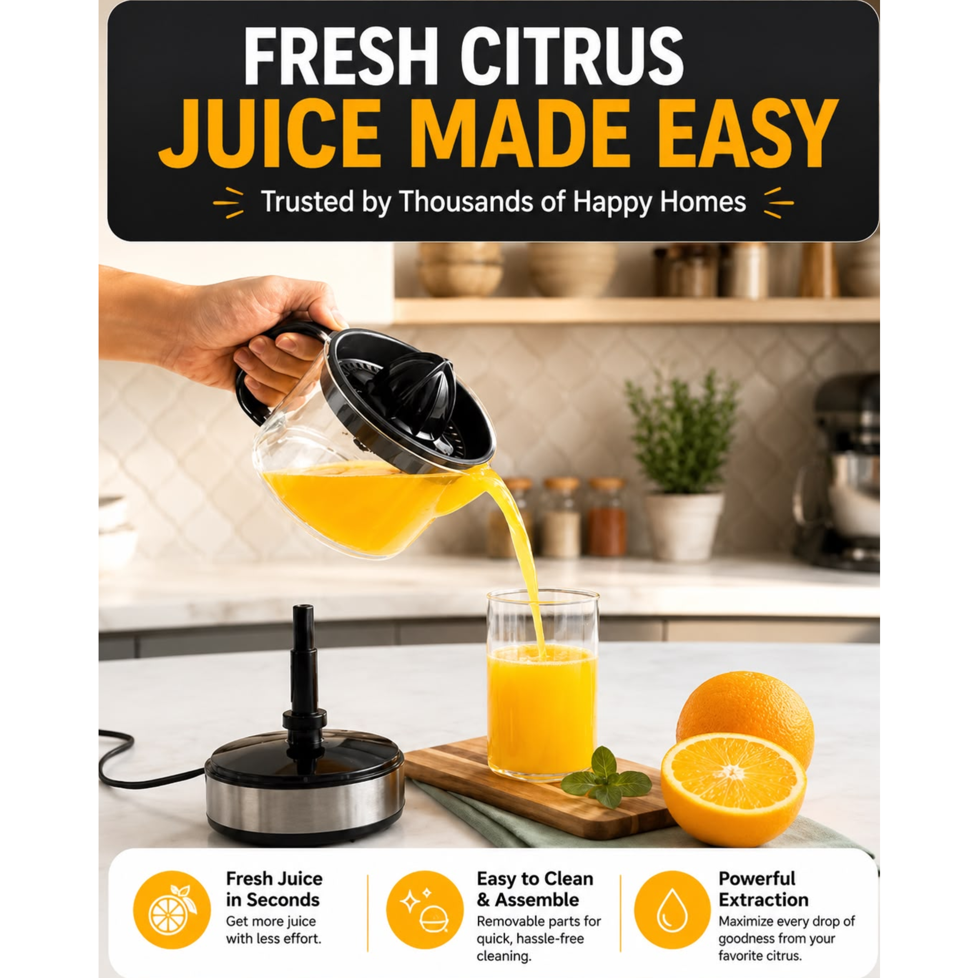 remium Electric Orange & Citrus Juicer – 700ml Capacity